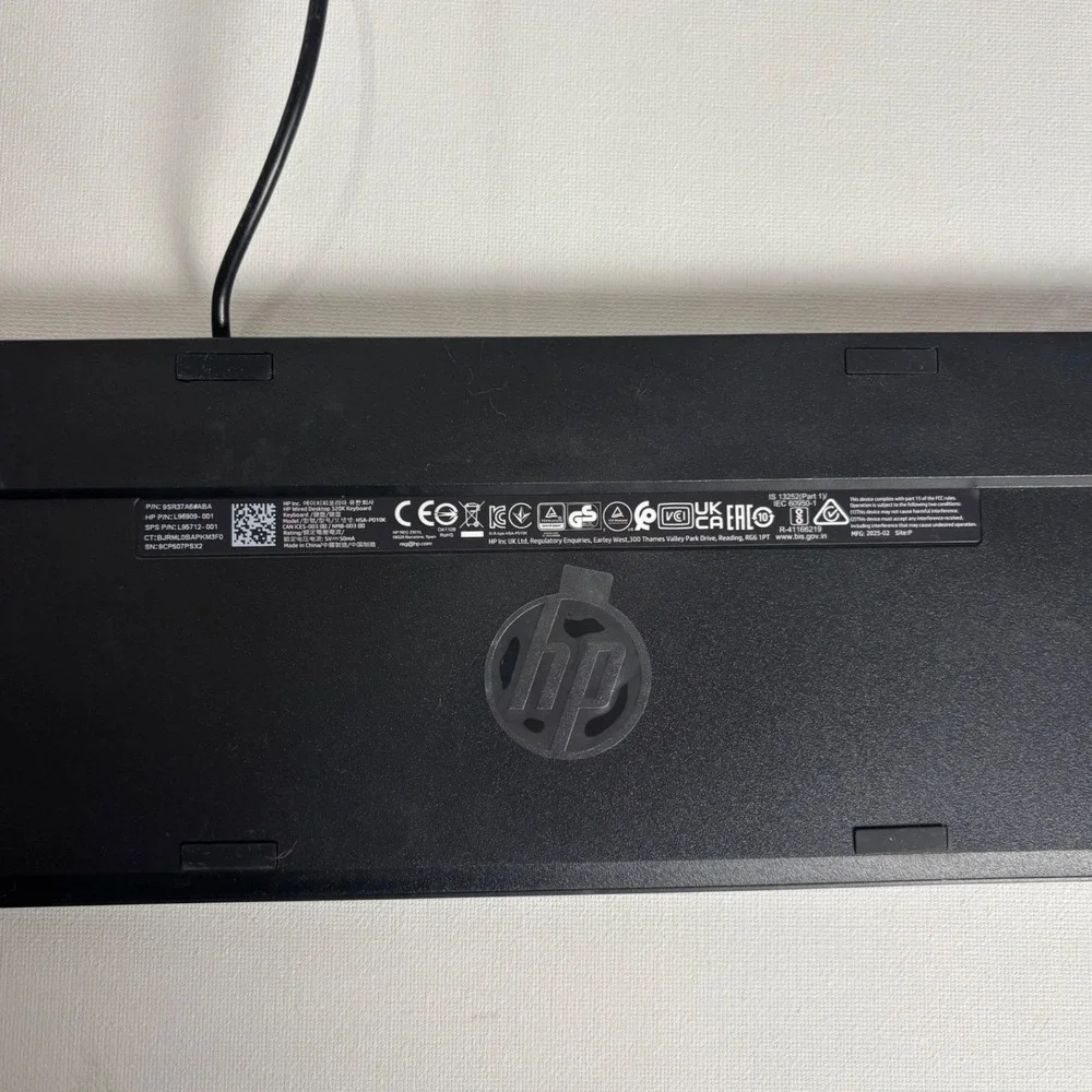 HP Wired Keyboard and Mouse Combo‎ Black USB L98809-001 NWOB